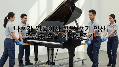 나혼자 원룸이사 용달 후기: 익산 주현동 초보 이사생존기!