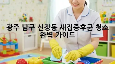 광주 남구 신장동 새집증후군 청소 완벽 가이드